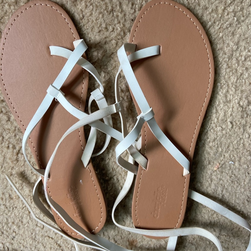 NEVER WORN WRAP SANDALS